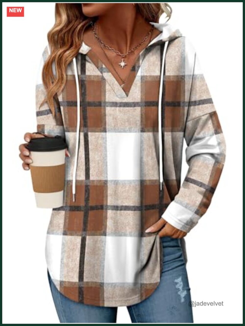 Womens Oversized Hoodie Pullover V Neck Drawstring Loose Fit Sweatshirt